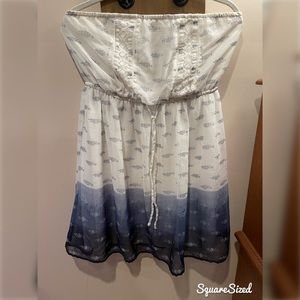 Strapless mini dress